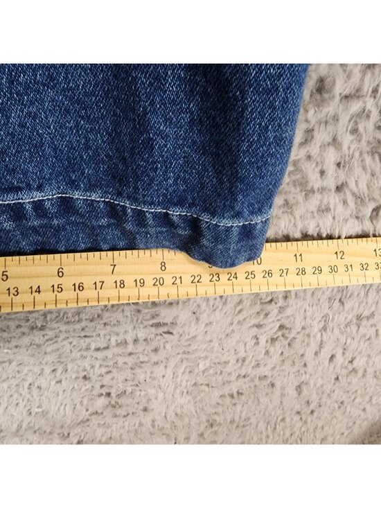 dELiAs Jeans Womens XS Blue Mid Cotton Polyester Denim Wide Leg Cropped - Picture 5 of 10